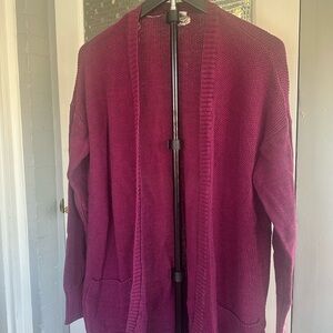St. John's Bay Deep Red Open-Front Cardigan